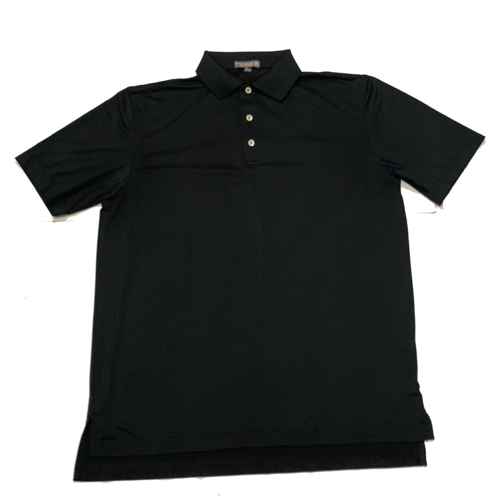 S / PETER MILLAR Black Polo Shirt